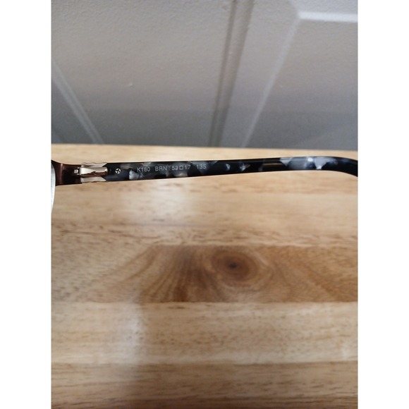 Kay Unger New York Eyeglass Frames Only Black Gold Tortoiseshell K180 BRN 53 17 - Picture 6 of 7